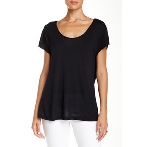 HAUTE HIPPIE • Small Zipper Back Tee Black Women